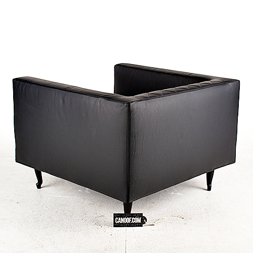 Moooi Boutique zwart leder fauteuil // Marcel Wanders Canoof.nl