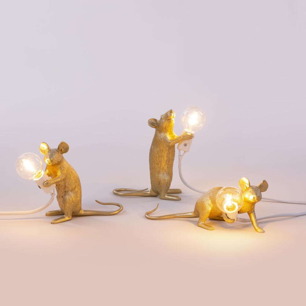 seletti muis lamp goud