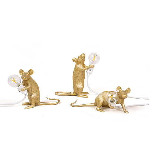 seletti muis lamp goud