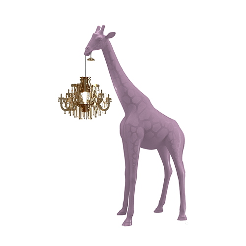 qeeboo giraffe lamp roze