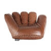 Poltronova Joe fauteuil bruin leder