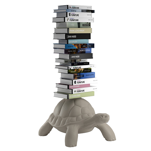 qeeboo turtle boekenstandaard grijs