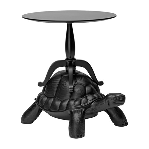 Qeeboo turtle bijzettafel zwart