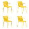 Maarten Baas Aligned Chairs armleuningen 4 stuks geel