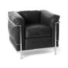 Cassina 2 fauteuil grand confort grand modele LC2 zwart leder