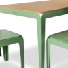 Weltevree bended tafel hout groen eiken