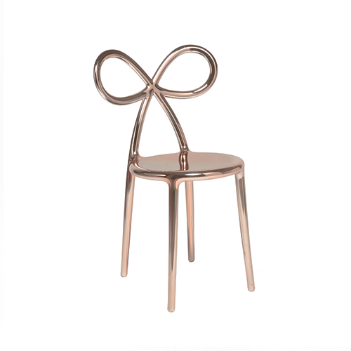 Qeeboo Ribbon Chair Metal finish roségoud