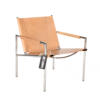 Spectrum SZ02 fauteuil naturel leder chroom