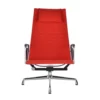 Vitra EA124 fauteuil rood met ottoman