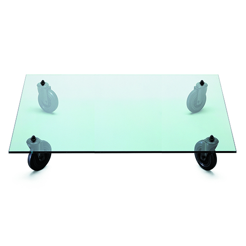 Fontana Arte Con Ruote glazen salontafel
