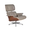 Vitra Eames Lounge chair en ottoman notenhout sand leder
