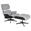 Vitra Eames Lounge chair Nubia blauw zwart essenhout